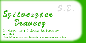 szilveszter dravecz business card